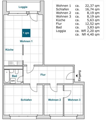 Hier lässt es sich aushalten: individuelle 4-Zimmer-Wohnung mit Ausblick.