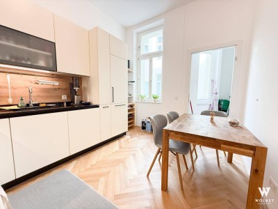 Klassischer Altbau trifft modernen Luxus – Helle kernsanierte 2-Zimmer-Wohnung mit Balkon & Tiefgarage in bester Lage von Margareten