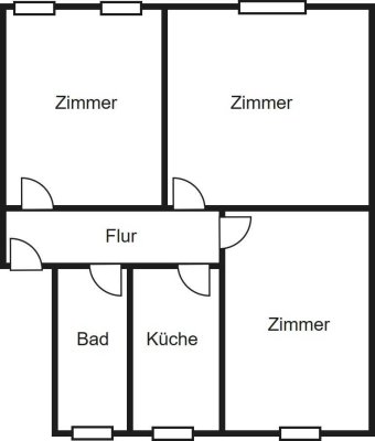 Attraktive und gepflegte 3-Raum-Wohnung in Zirndorf