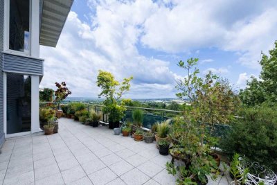 Wohnen über den Weinbergen - Penthouse mit großer Dachterrasse