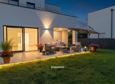 Modernes Wohnen im Grünen: Schönes Einfamilienhaus mit Garten und Terrassen in Theresienfeld!