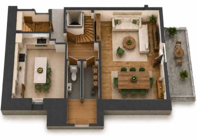 Sonnige Maisonette Wohnung mit 2 Balkonen  in Mannheim Wallstadt