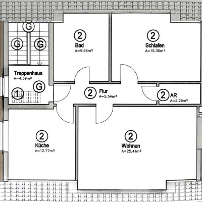 Schöne 2,5-Zimmer-Wohnung mit Einbauküche in Moers