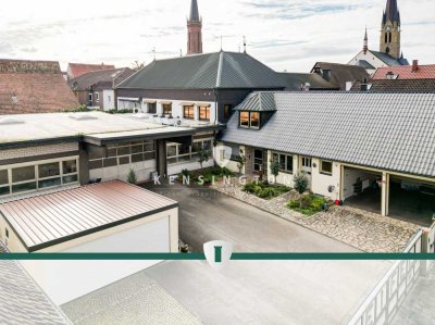 Großzügiges Einfamilienhaus mit Lagerhalle & Dachterrasse in attraktiver Lage von Bellheim