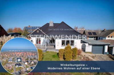 Winkelbungalow –  Modernes Wohnen auf einer Ebene