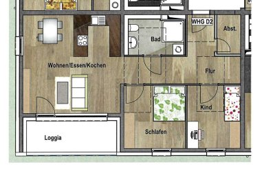 3-Zimmer-Wohnung, Elzach