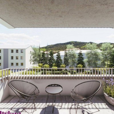 Abkühlen im hauseigenen Pool .... Ihre Traumwohnung mit Terrasse oder Garten und Fernblick Nähe Maurer Wald PROVISIONSFREI !!