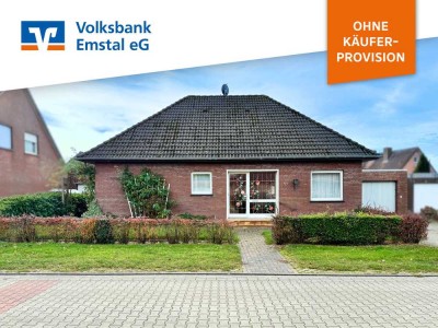 Hier steckt mehr drin: Bungalow mit Wintergarten und 617 m² großem Eigentumsgrundstück in Dersum!
