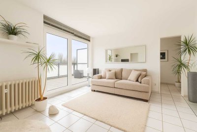 Teilmöblierte 2-Zimmer-Wohnung in Meerbusch Lank-Latum mit EBK, Balkon, Kellerabteil und Garage