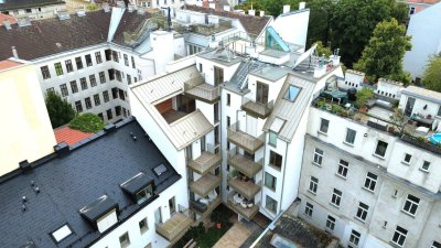 Das Stadthaus Miller - Stil trifft Wohlfühlambiente - Großzügige 3 Zimmer mit 2 Außenflächen im Dachgeschoss - Exzellente Lage Nahe Mariahilfer Str. & Westbahnhof