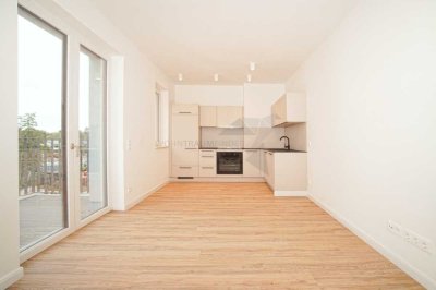 !! Erstbezug !! Gemütliche, barrierefrei 2 Raum Wohnung am Pelzmühlenteich mit Einbauküche & Balkon
