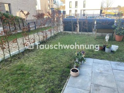 Tauschwohnung: 2,5 Zimmer Neubauwohnung von 2019 mit Garten