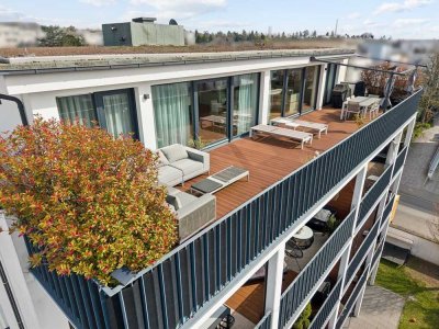 Wiesbaden-Südost: Modernes Penthouse mit großer Terrasse und beeindruckender Aussicht auf Wiesbaden