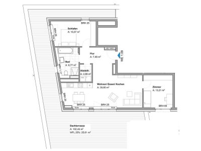 Exklusives Penthouse mit ca. 102 m² Dachterrasse, 3 Zimmern für Ihre Familie und KfW 40+ förderfähig