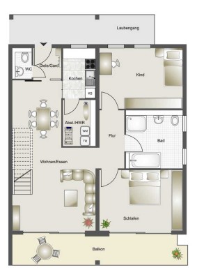 Helle und moderne Maisonette-Wohnung in Niedernhall !!