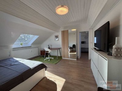 FLATmix.de / BI-MITTE, helle, komplett möblierte 1-Zi.-Küche-Bad-Wohnung im Dachgeschoss...