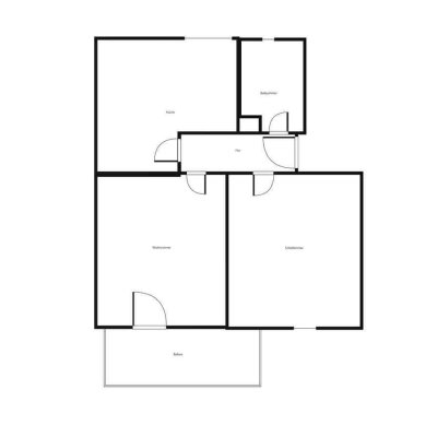 Teilsanierte Wohnung mit Wohnküche und Balkon