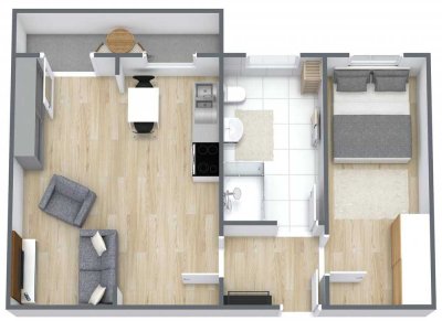 Senioren aufgepasst! kleine 2-Raum-Wohnung - barrierearm