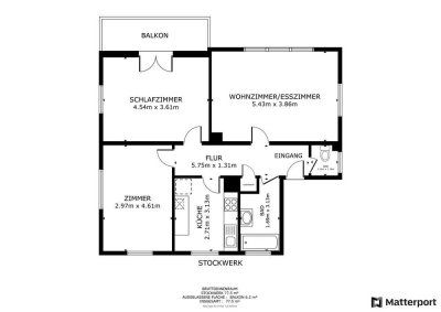 Schöne 3-Zimmer-Wohnung mit Garten und Einbauküche in Winnenden
