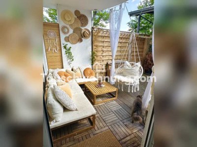 Tauschwohnung: Schöne Terassenwohnung mit kleinen Garten