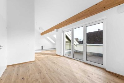 Exklusive Dachgeschosswohnung mit ca. 4m Deckenhöhe im Herzen des Unterallgäus - in Erkheim