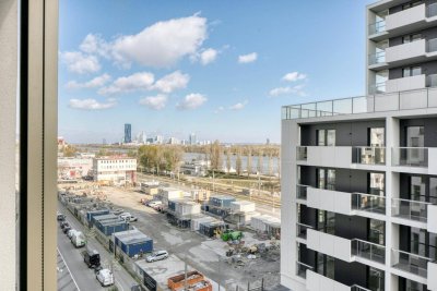 Donaumarina, Bestlage Donau &amp; Innenstadt, direkt an der U-Bahn, 2 Zimmer mit Fitness, Sauna, Loggia (VIE123)