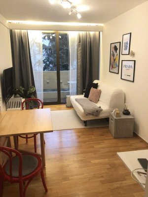 Maxvorstadt, Amalienstraße, möblierte Wohnung, München, Uni-Nähe, Balkon, Rückgebäude