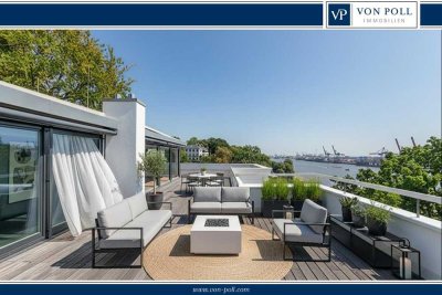 Moderne Penthouse-Maisonette, direkt an der Elbe!