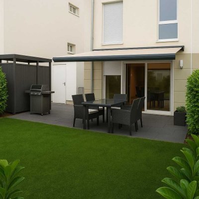 Familienparadies in Rodgau: Stilvolle Doppelhaushälfte mit Wellness-Oase, Kamin, Dachterrasse