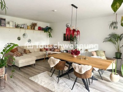 Tauschwohnung: Ruhige 4 Zimmerwohnung mit Balkon, Kammer und Garten am Fluss