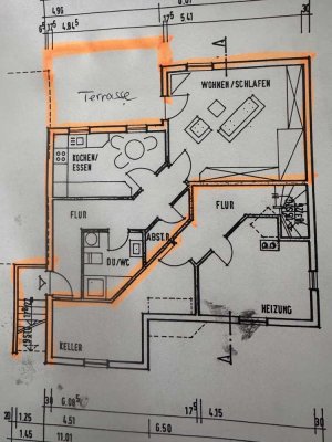 Erstbezug nach Sanierung: freundliche 1-Zimmer-Terrassenwohnung mit EBK und Balkon in Sinzheim