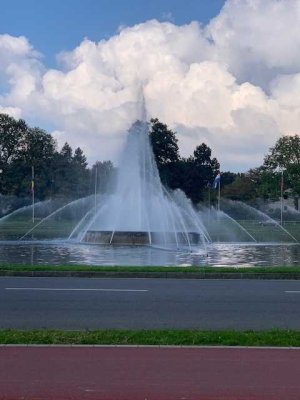 Toller Weitblick vom Balkon des renovierten Ein-Zimmer-Apartments