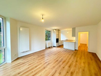 Wohnen auf Zeit:  Moderne Gartenwohnung mit Tiefgarage –  Wohnen im schönen Niendorf
