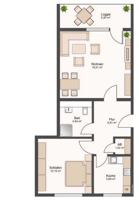 *NEU* Tolle 2-Zimmer-Wohnung gehobene Ausstattung inkl. Einbauküche - teilmöbliert