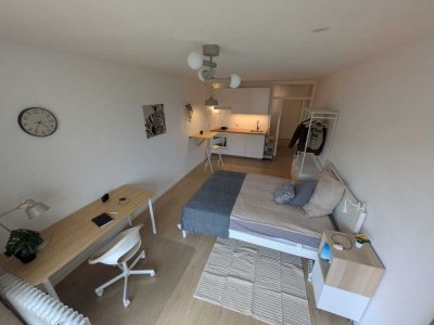 Sonniges möbliertes Appartement - frisch renoviert, mit Südwestbalkon und Tiefgaragenstellplatz