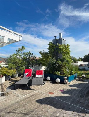Grüne Oase - 220 m² Dachterrasse - Aufzug in die Wohnung - ein Traum über den Dächern Münchens