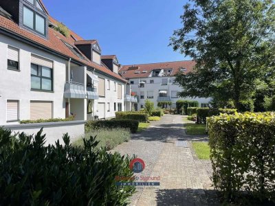 KR-HÜLS-FÜR SENIOREN-HELLE ERDGESCHOSSWOHNUNG-EINBAUKÜCHE-AUFZUG-BALKON MIT BLICK IN DEN GARTEN