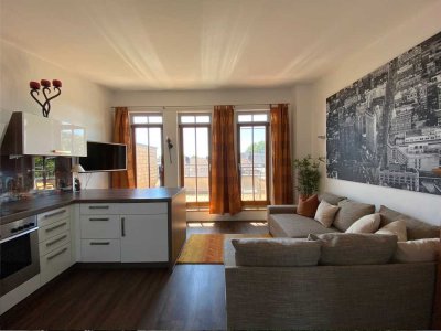 Möblierte 1,5-Zimmer-Penthousewohnung mit Dachterrasse & Tiefgarage in Hamburg-Eißendorf