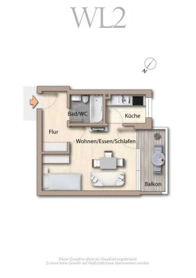 Lichtdurchflutete 1-Zimmer-Wohnung mit Balkon – provisionsfrei & sofort verfügbar