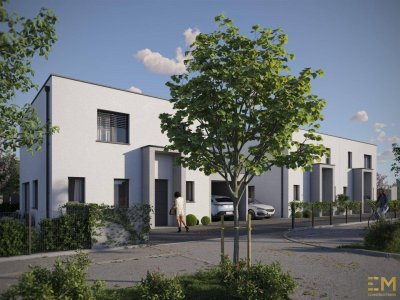 Belagsfertige Doppelhaushälfte inkl. Carport und Parkplatz in Pichling: 5 Zimmer, Terrasse, Eigengarten.