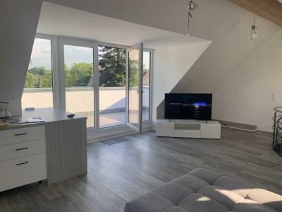 Helle und sonnige 2-Zimmer Maisonette-Wohnung im 3. OG mit großer Terrasse im Zentrum von Frechen