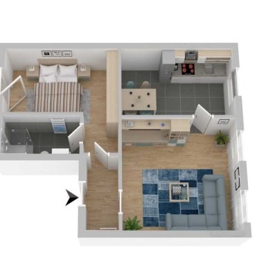 Ansprechende, zentrale 2-Zimmer-Wohnung mit gehobener Innenausstattung in Dortmund