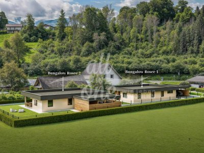 Zwei moderne Bungalows auf einem Gesamtgrundstück – Neubau-Doppelchance in Rosegg bei Velden