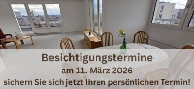 Stilvolle 3-Zimmer-Wohnung mit riesiger Dachterrasse nähe Landstraße! - Besichtigungstermine finden am 11. März 2026 statt!
