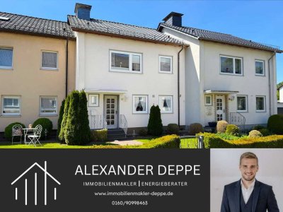 Gepflegtes Reihenmittelhaus mit schönem Eigentumsgrundstück und Garage