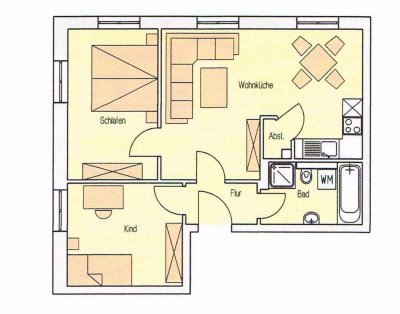 helle 3-Zimmer-EG-Wohnung in Apolda ab 01.06.2024