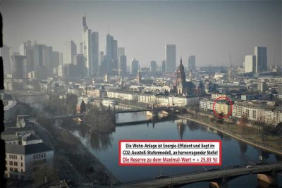 4 Z.-Mainblick.Energie-Effizient.Ruhig Balkon. EBK-2 Zeilen. EB-Schränke. Garten-Mitbenutzung!