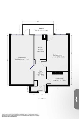 Helle 2-Zimmer-Wohnung mit Balkon im 2. OG in Lüdersdorf