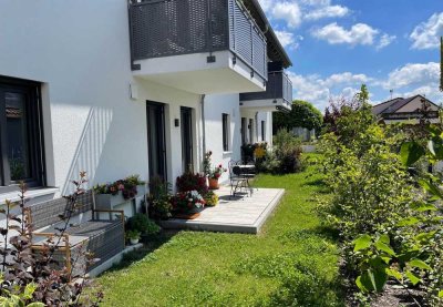 neuwertige 2-Zimmerwohnung im EG 48m2, Süd-Terrasse, barrierefrei, zentral, ruhig, EBK, niedrige NK