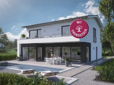 Modernes Familienhaus - hell, massiv, energieeffizient - jetzt bauen! (inkl. Grundstück)